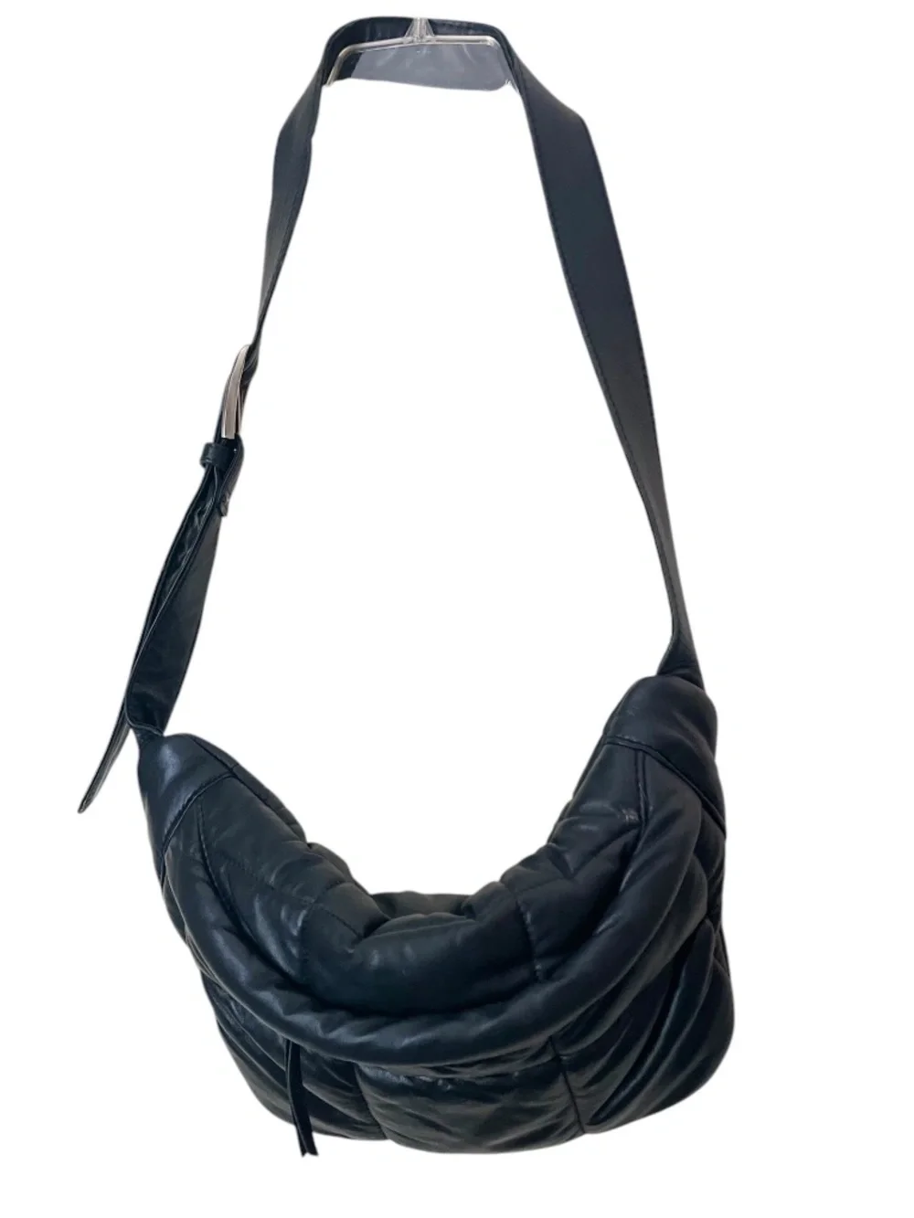 STYLISM Denmark Black Quilted Soft Sheep Leather Messenger Bag